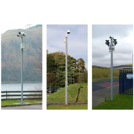 Tiang CCTV Oktagonal Lurus 7 meter Galvanis